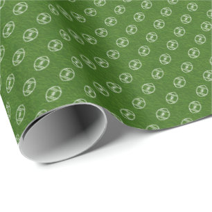 Cadeau Papier d'emballage de football à champ vert vibran