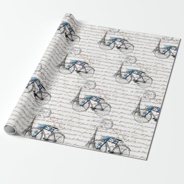 Cadeau Papier d'emballage de Forgetmenot de bicyclette de (Déroulé)