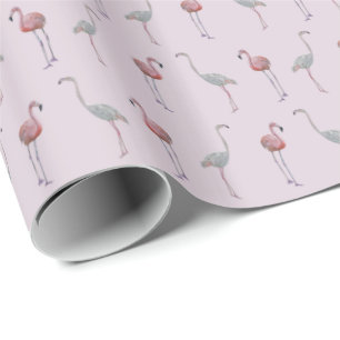 Cadeau Papier d'emballage de frénésie de Flamant rose