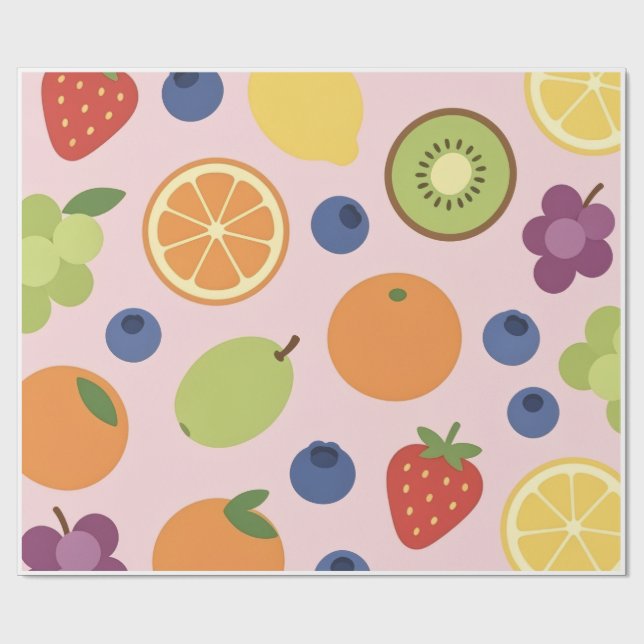 Cadeau Papier d'emballage de fruits (Plat)