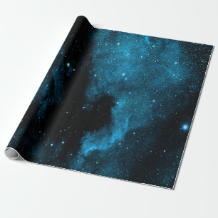Cadeau Papier d'emballage de galaxie bleue