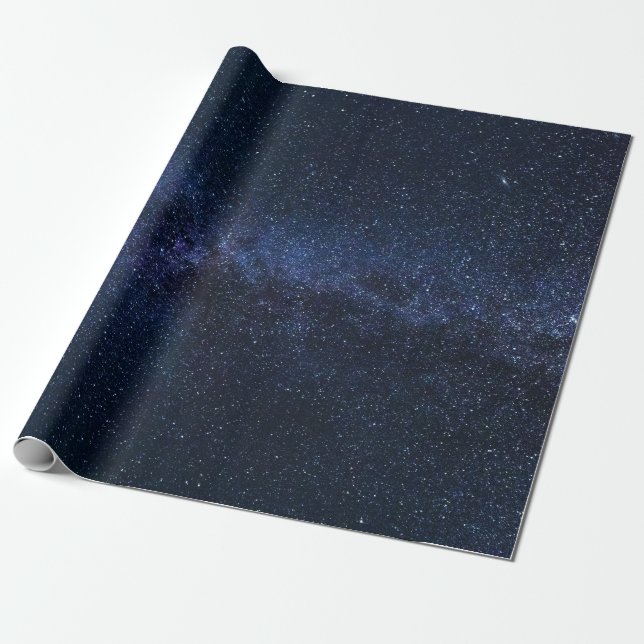 Cadeau papier d'emballage de galaxie de mode laiteux (Déroulé)