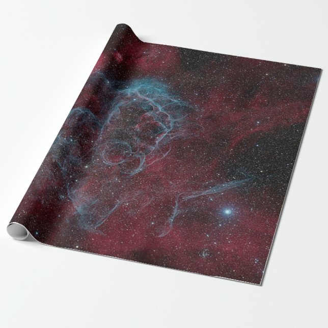 Cadeau Papier d'emballage de galaxie rouge (Déroulé)