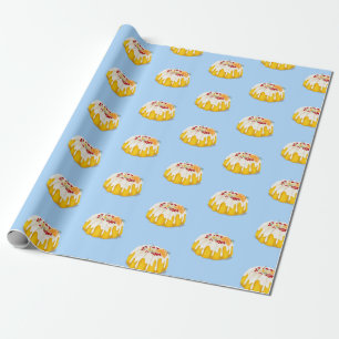 Cadeau Papier d'emballage de gâteau de Noël bundt 