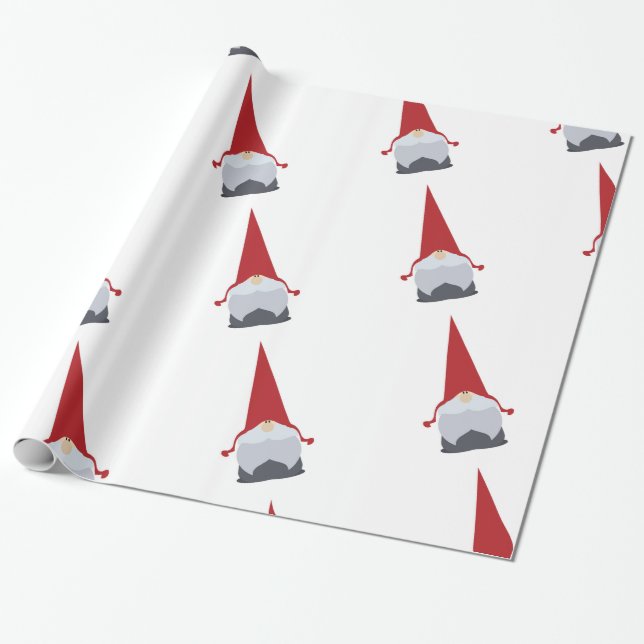 Cadeau Papier d'emballage de gnome de Noël (Déroulé)