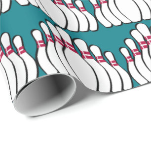 Cadeau Papier d'emballage de goupilles de bowling