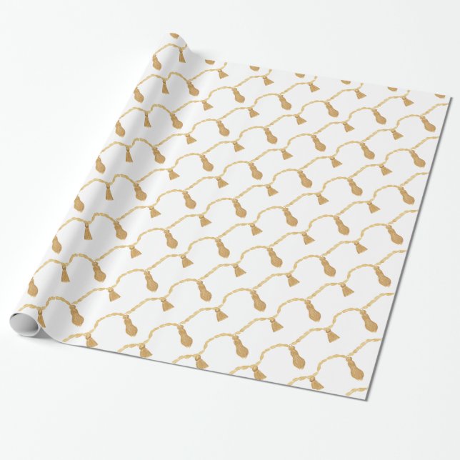 Cadeau Papier d'emballage de goût or (Déroulé)