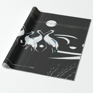 Cadeau Papier d'emballage de grue de lustre blanc de