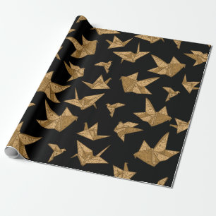 Cadeau Papier d'emballage de grues de papier vintages