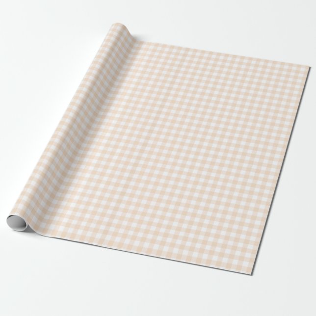 Cadeau Papier d'emballage de guingan de coquillage (Déroulé)