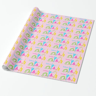 Cadeau Papier d'emballage de gymnastique de filles