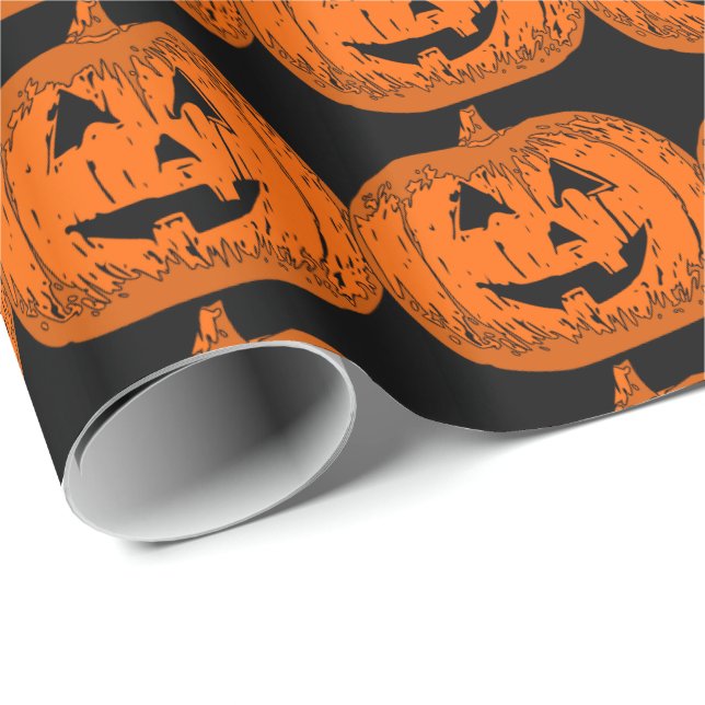 Cadeau papier d'emballage de Halloween, enveloppe de (Coin rond)
