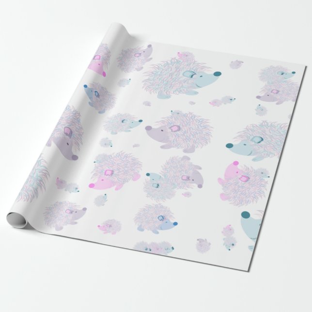 Cadeau Papier d'emballage de hérisson (Déroulé)