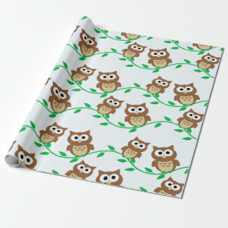 Cadeau Papier d'emballage de hibou mignon