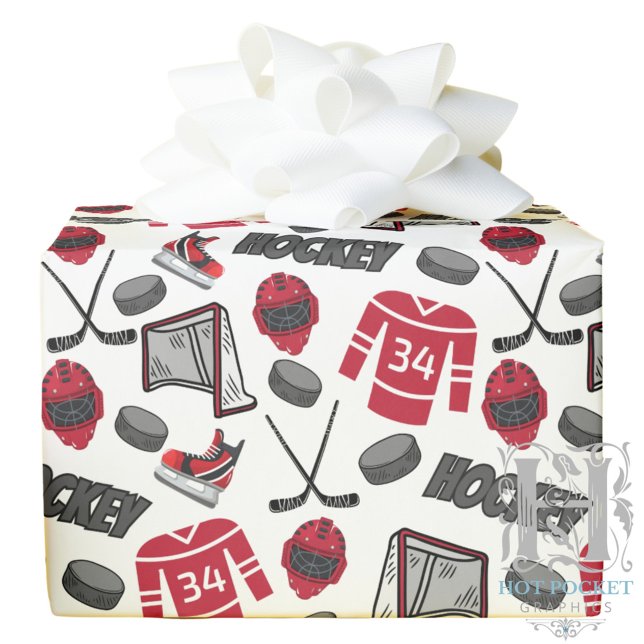 Cadeau Papier d'emballage de hockey (Créateur téléchargé)