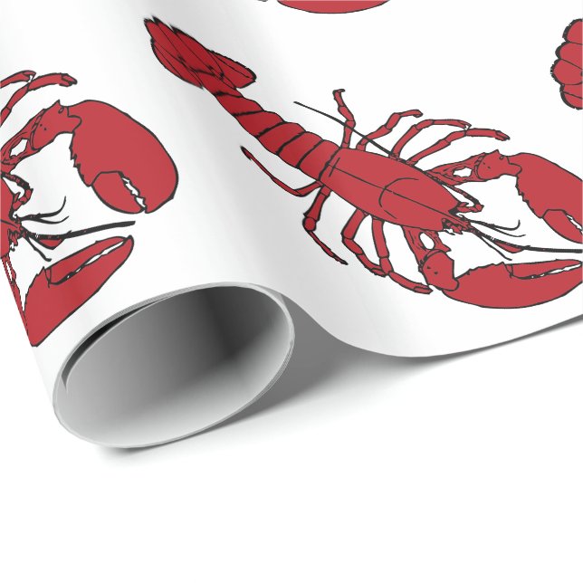 Cadeau Papier d'emballage de homard (Coin rond)