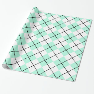 Cadeau Papier d'emballage de Jacquard de menthe
