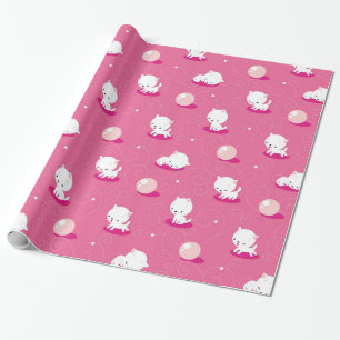 Cadeau Papier d'emballage de joli de Kitty motif rose de