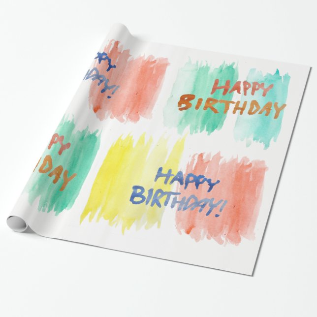 Cadeau Papier d'emballage de joyeux anniversaire (Déroulé)
