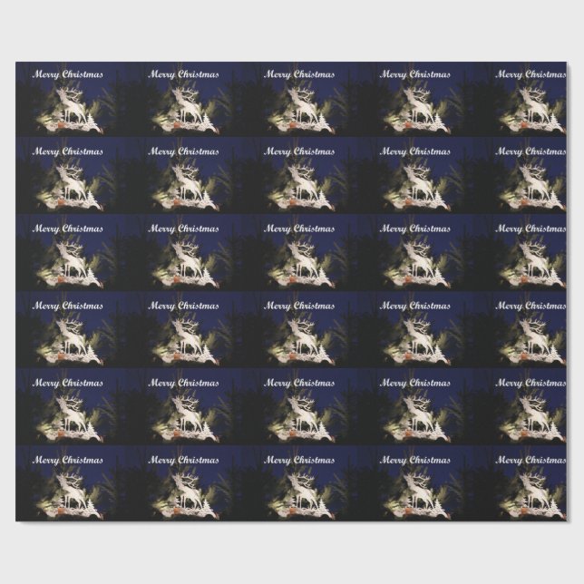 Cadeau Papier d'emballage de Joyeux Noël (Plat)