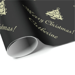 Cadeau Papier d'emballage de Joyeux Noël et salutation d