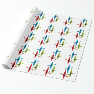 Cadeau papier d'emballage de kayak