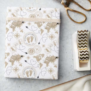 Cadeau Papier d'emballage de la carte du Baby shower du v