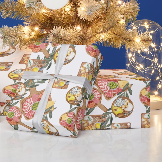 Cadeau papier d'emballage de la charcuterie (Vacances)