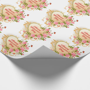 Cadeau Papier d'emballage de la heureuse Sainte-Valentin
