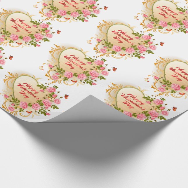 Cadeau Papier d'emballage de la heureuse Sainte-Valentin (Coin)