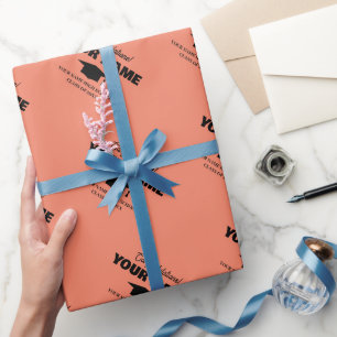 Cadeau Papier d'emballage de la partie de graduation coul