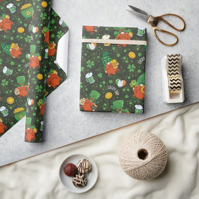 Cadeau Papier d'emballage de la Saint-Patrick Gnome (Artisanat)