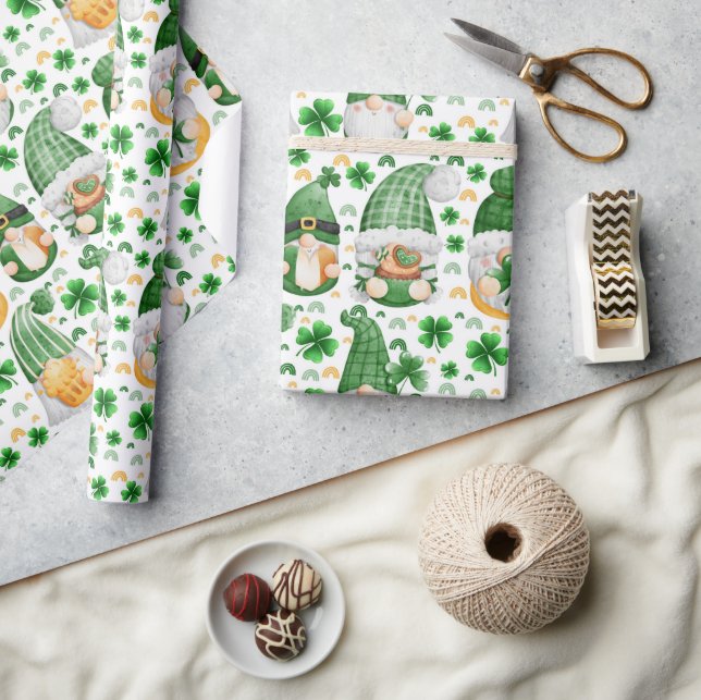 Cadeau Papier d'emballage de la Saint-Patrick Gnome (Artisanat)