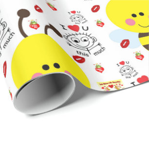 Cadeau Papier d'emballage de la Saint-Valentin