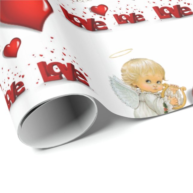 Cadeau Papier d'emballage de la Saint-Valentin (Coin rond)