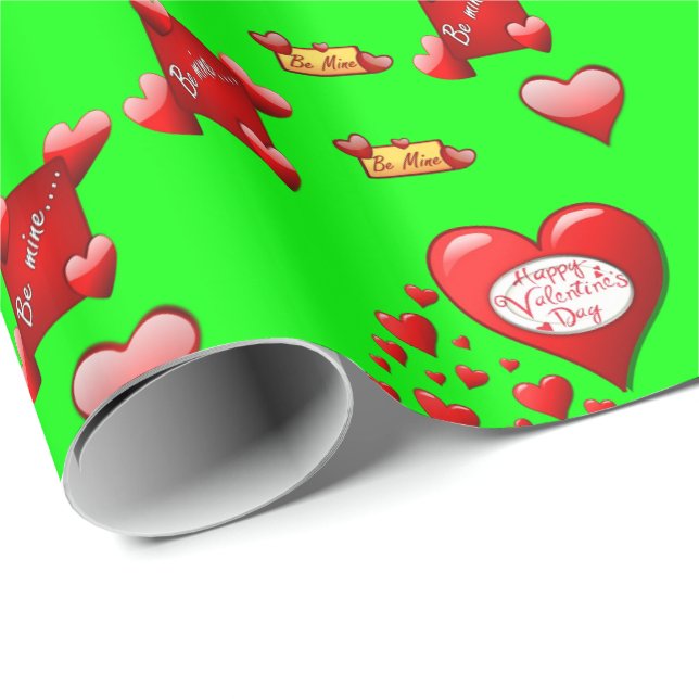 Cadeau Papier d'emballage de la Saint-Valentin (Coin rond)