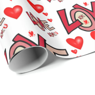 Cadeau Papier d'emballage de la Saint-Valentin