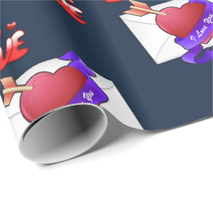 Cadeau Papier d'emballage de la Saint-Valentin