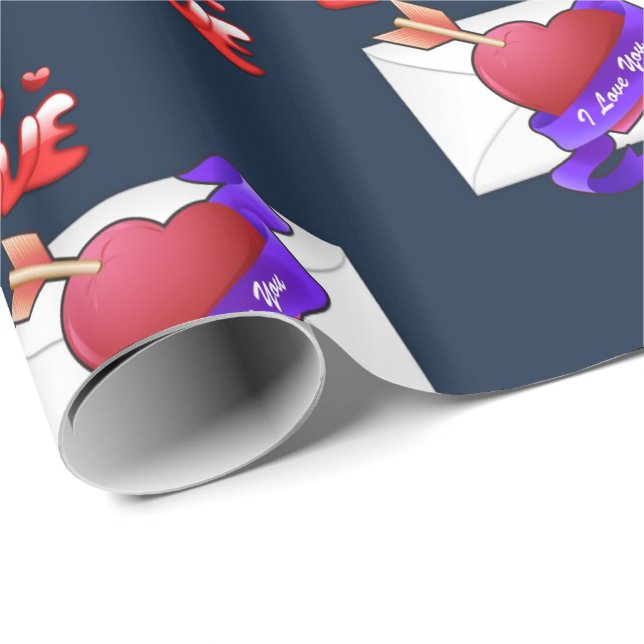 Cadeau Papier d'emballage de la Saint-Valentin (Coin rond)