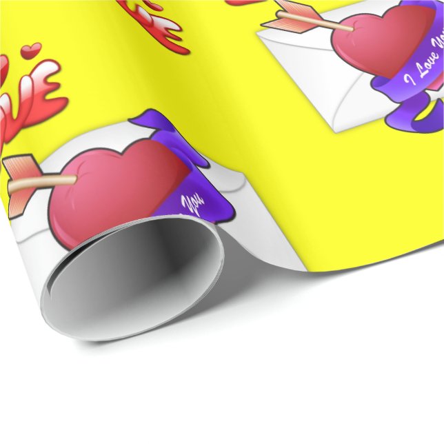 Cadeau Papier d'emballage de la Saint-Valentin (Coin rond)
