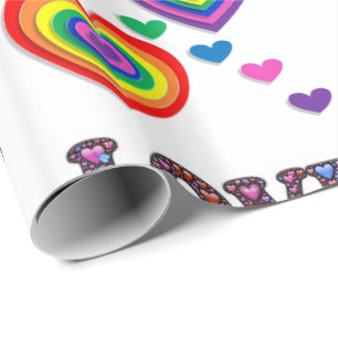 Cadeau Papier d'emballage de la Saint-Valentin