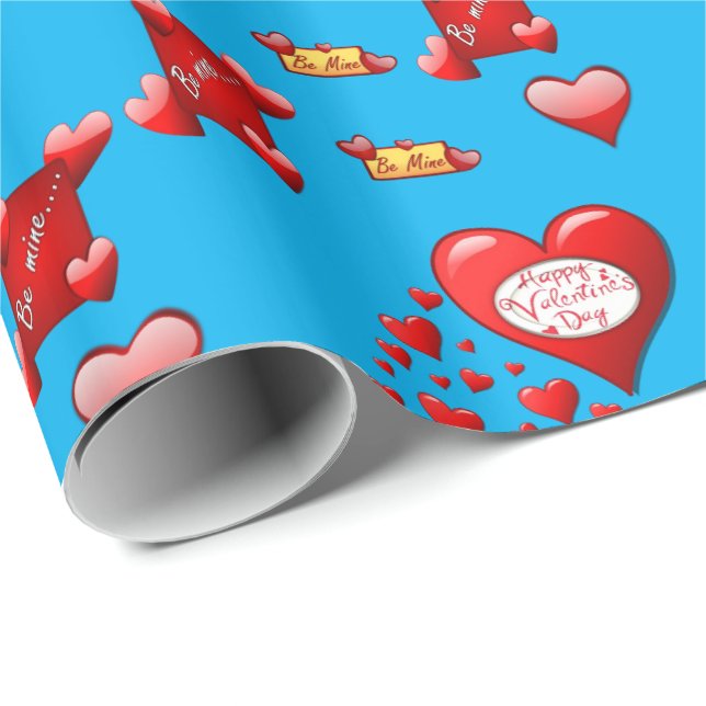Cadeau Papier d'emballage de la Saint-Valentin (Coin rond)
