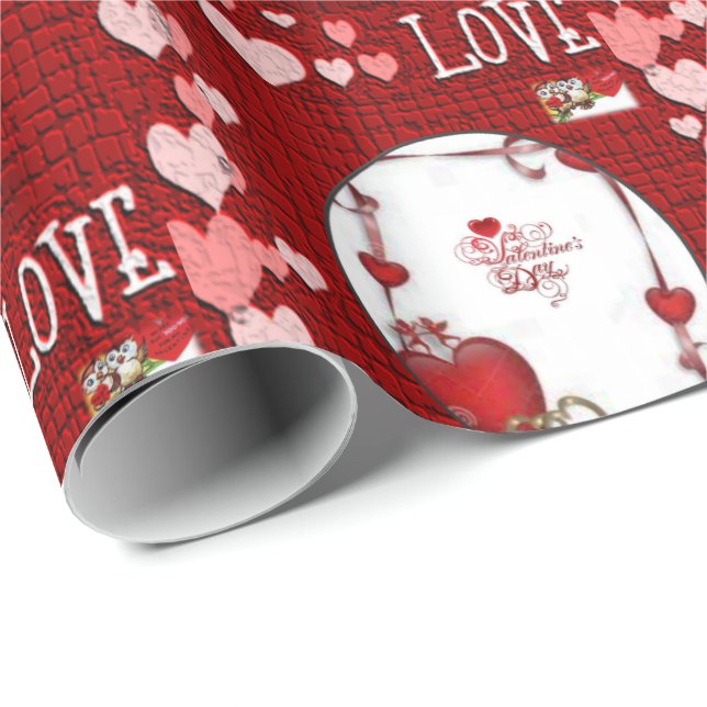 Cadeau Papier d'emballage de la Saint-Valentin (Coin rond)