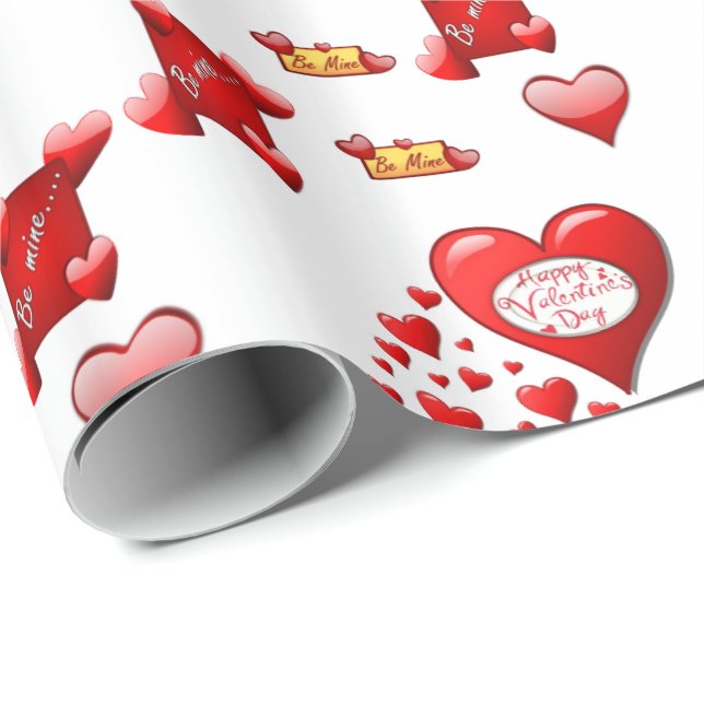 Cadeau Papier d'emballage de la Saint-Valentin (Coin rond)