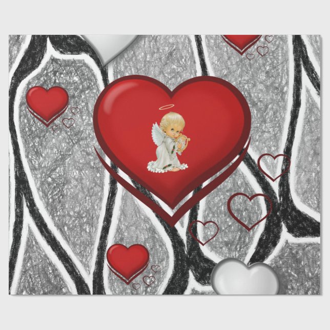 Cadeau Papier d'emballage de la Saint-Valentin (Plat)