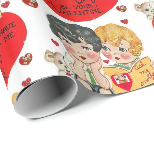 Cadeau Papier d'emballage de la Saint-Valentin (Coin rond)