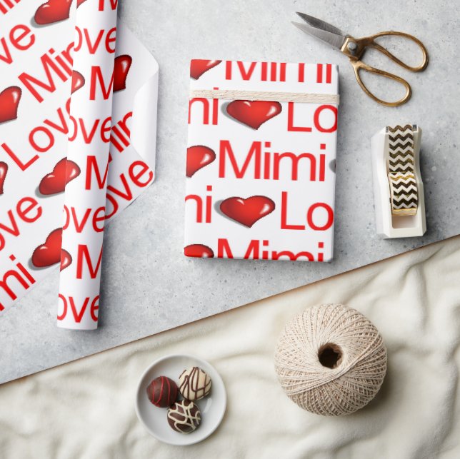 Cadeau Papier d'emballage de la Saint-Valentin Amour Mimi (Artisanat)