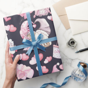 Cadeau Papier d'emballage de la Saint-Valentin avec des g