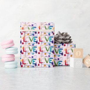 Cadeau Papier d'emballage de la Saint-Valentin avec impre