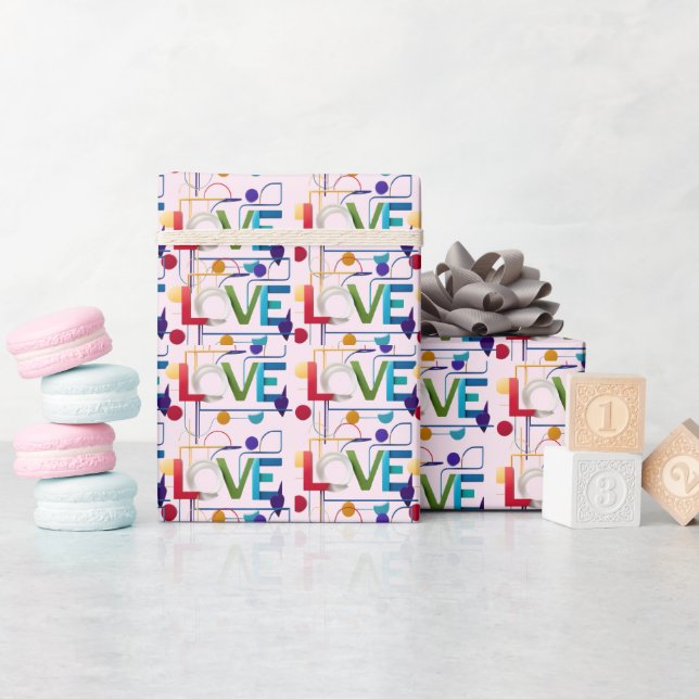 Cadeau Papier d'emballage de la Saint-Valentin avec impre (Baby Shower)